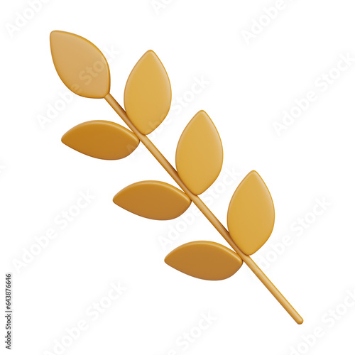 3d rendering gluten isolated useful for food, allergen, allergy, disease and antigen design element