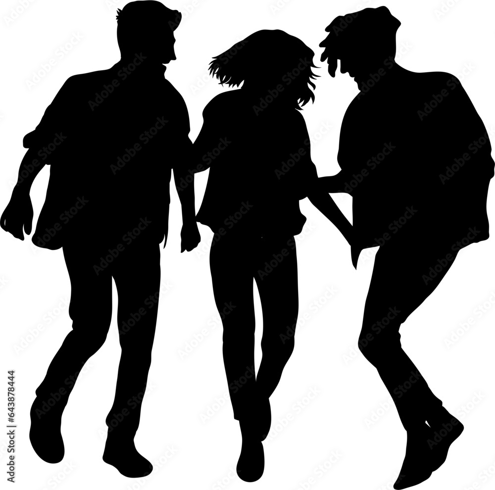 Friend Silhouette Illustration Vector Friend Silhouette Illustration Vector
