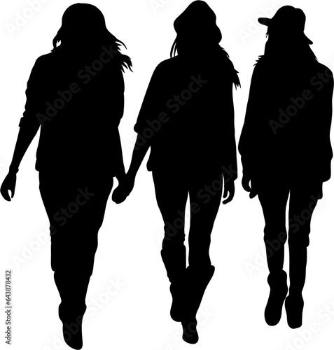 Friend Silhouette Illustration Vector