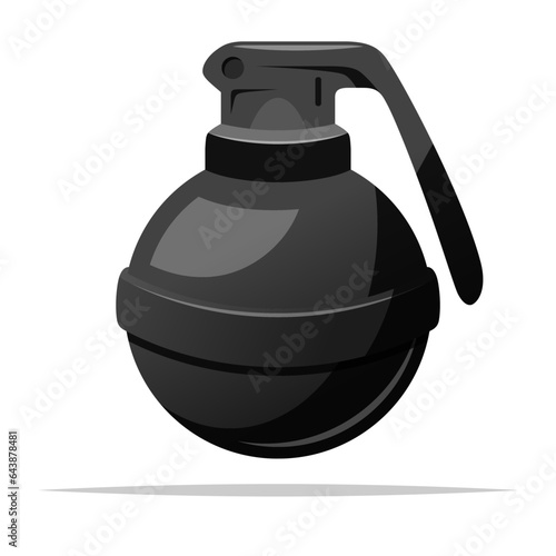 Round grenade vector isolated illustration