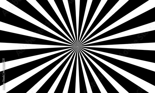 white and black starburst  Radial  radiating lines  Sunburst pattern  vector illustration