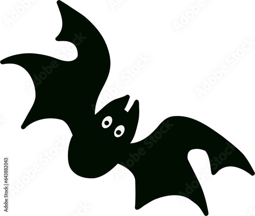 freehand drawing of halloween bat.