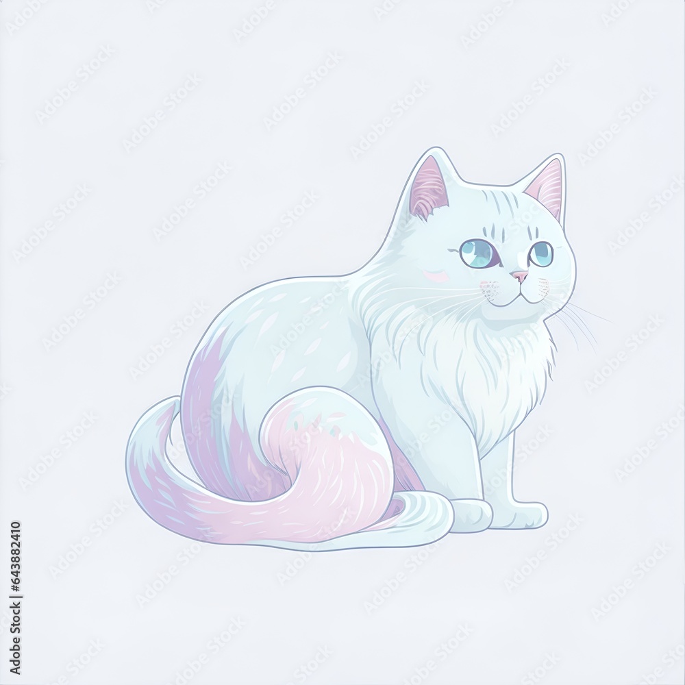 Cute cat pastel color Cute cat pastel color