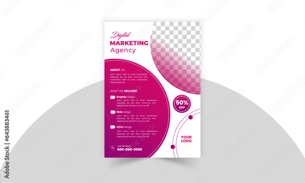 Template vector design for Brochure, Report, flyer, Magazine, Poster, Corporate Presentation, Portfolio, Flyer, infographic, layout modern vector.