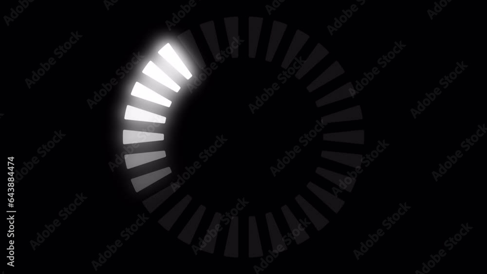 Loading Circle Video with Glow. Loading Animation on Transparent ...