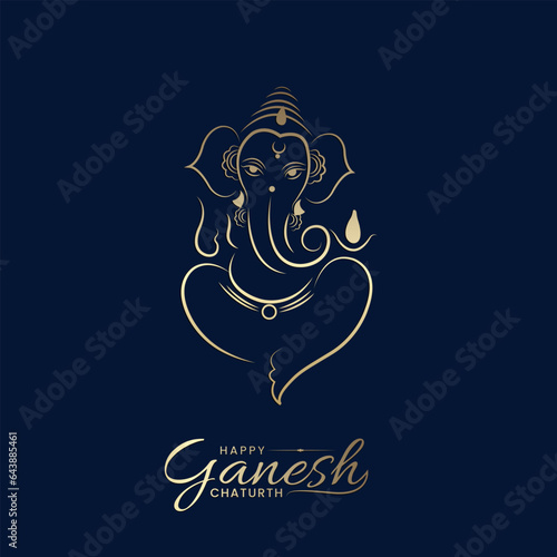 Lord Ganpati illustration for Ganesh Chaturthi festival Social Media Post