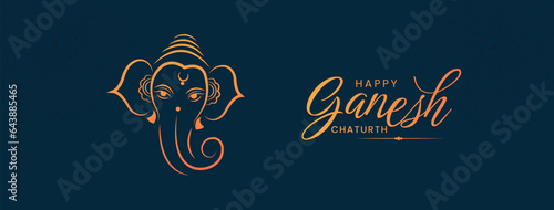 Lord Ganpati illustration for Ganesh Chaturthi festival Social Media Post