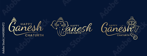 Lord Ganpati illustration for Ganesh Chaturthi festival Social Media Post