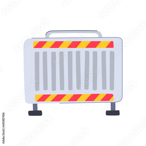 block road barrier cartoon. caution stop, security highway, repair border block road barrier sign. isolated symbol vector illustration