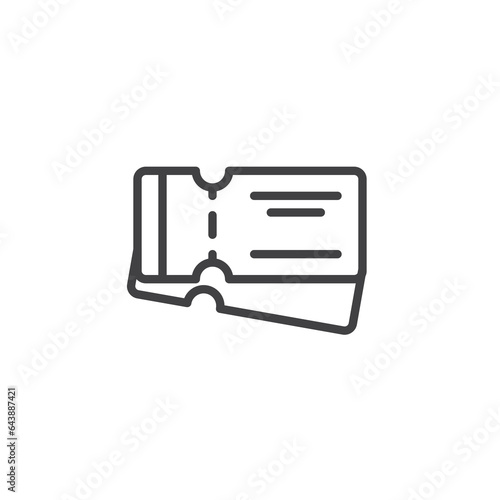 Tickets line icon