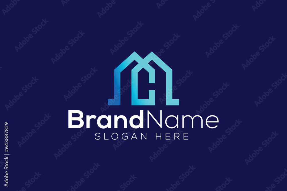Minimal and Professional letter M C home real estate vector logo design Minimal and Professional letter M C home real estate vector logo design