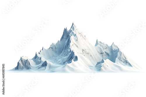 snow mountain isolated on white background © prapann