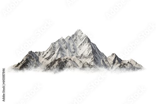 snow mountain isolated on white background © prapann
