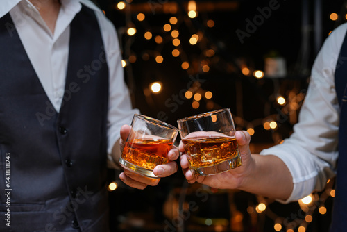 whiskey  for a friendly party in a bar or a restaurant.