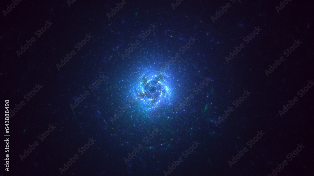 Fototapeta premium 3D manual rendering abstract colorful fractal light background