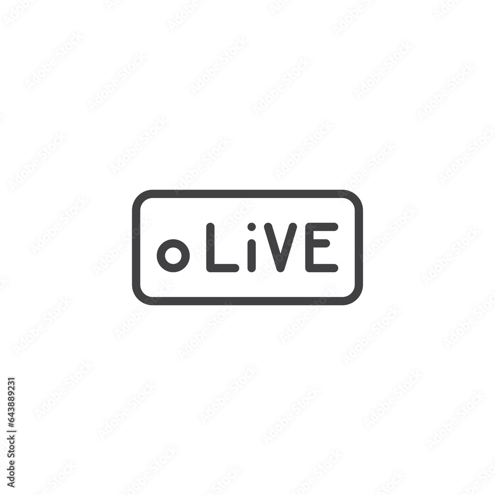 Live Stream line icon Live Stream line icon