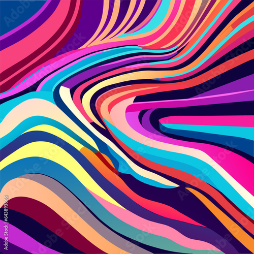 abstract horizontal wallpaper textured liquid background with colorful waves vector illustration