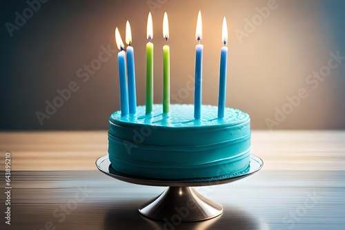 birthday cake with candles 