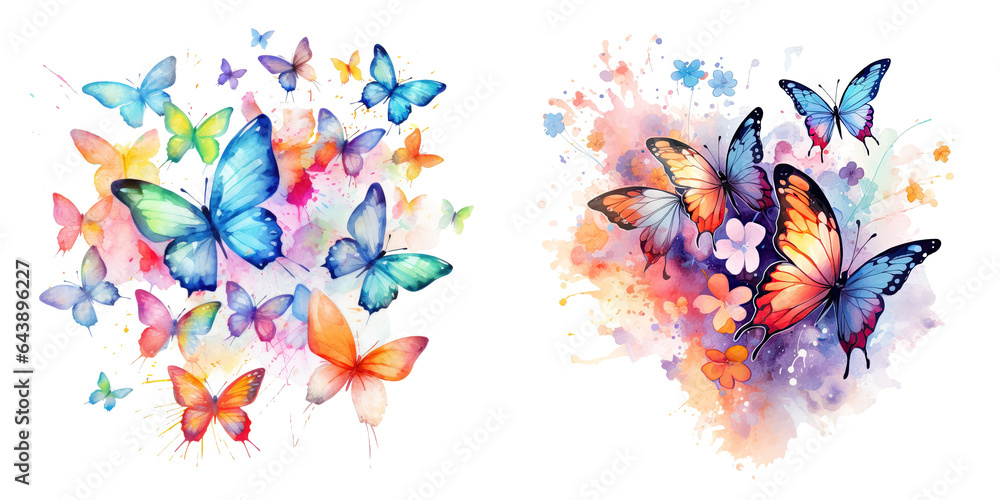 Butterfly pattern transparent background