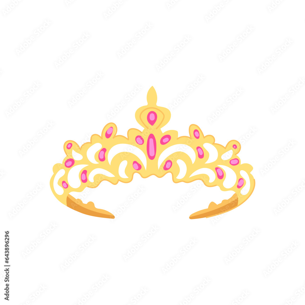 tiara tiara cartoon. princess diadem, queen jewelry, king girl tiara tiara sign. isolated symbol vector illustration tiara tiara cartoon. princess diadem, queen jewelry, king girl tiara tiara sign. isolated symbol vector illustration