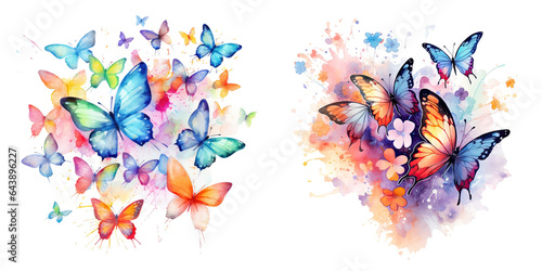Butterfly pattern transparent background © 2rogan