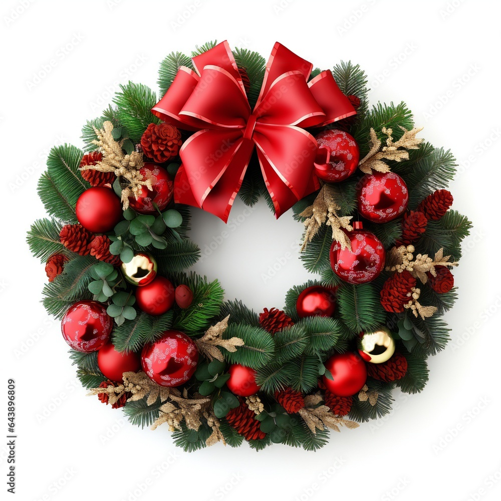 Christmas wreath isolated on white Christmas wreath isolated on white