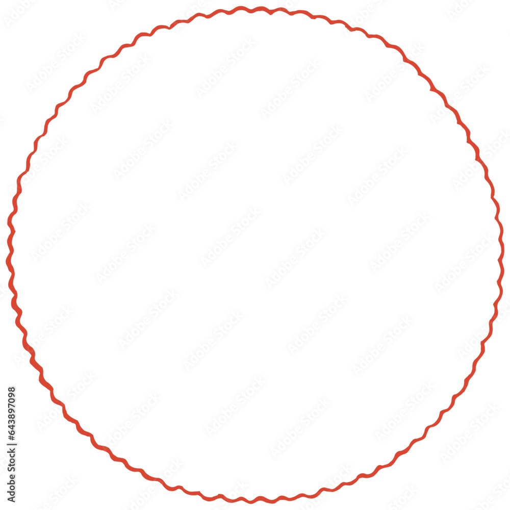 Naklejka premium Round frame hand drawn
