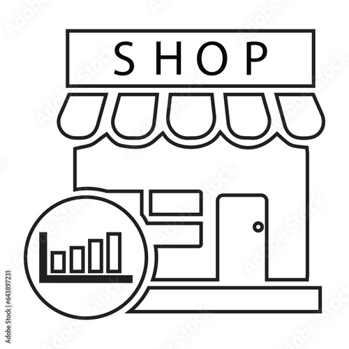 Revenue store, asset icon photo