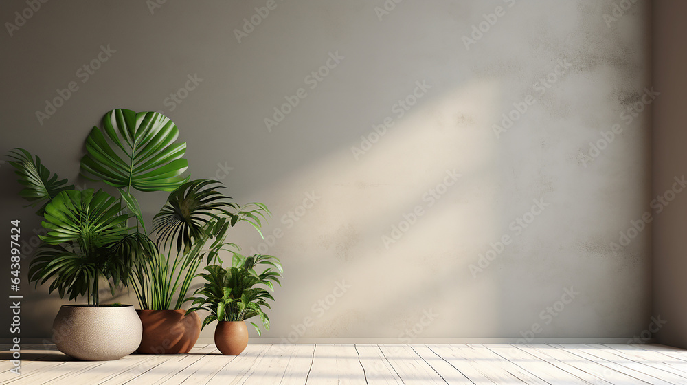 interior background with plant 3d rendering interior background with plant 3d rendering
