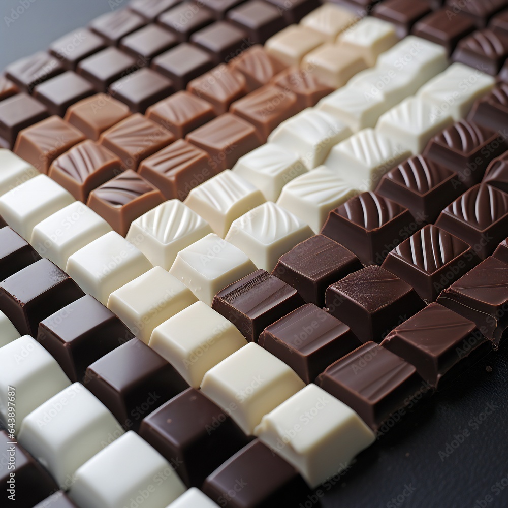 Fototapeta premium Big collection of chocolate , different types