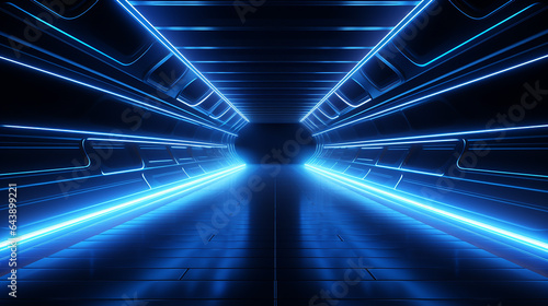 fluorescent sci fi futuristic neon led glowing blue laser