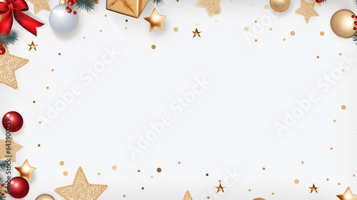 Christmas greeting card design with border frame