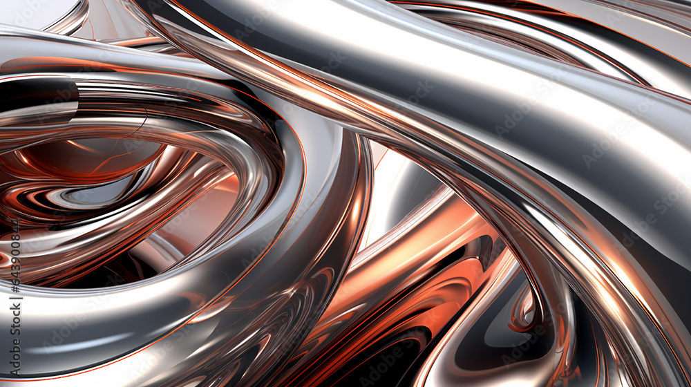 abstract chrome 3d rendering abstract chrome 3d rendering