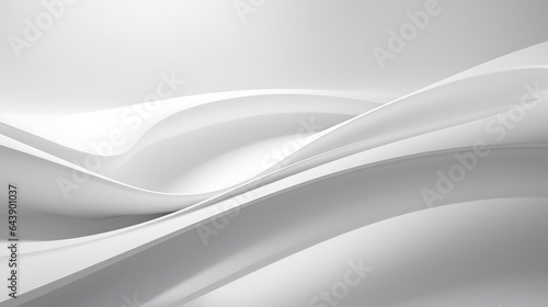 abstract white curve background 3d rendering © pjdesign