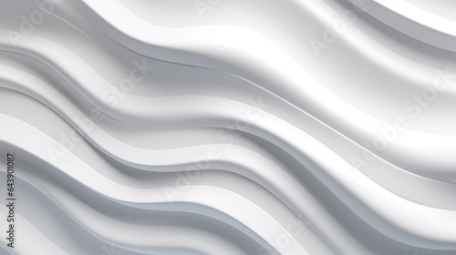 abstract white wavy background 3d rendering
