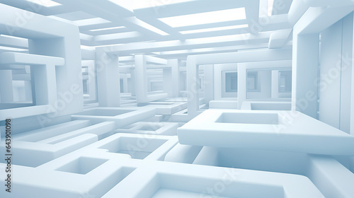 abstract white technology background 3d rendering