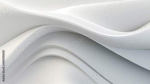 white wavy background with smooth lines 3d rendering photo