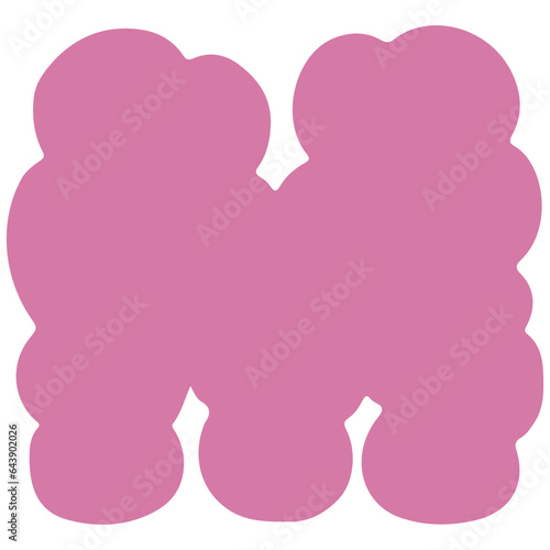 Cloud letter M flat illustration