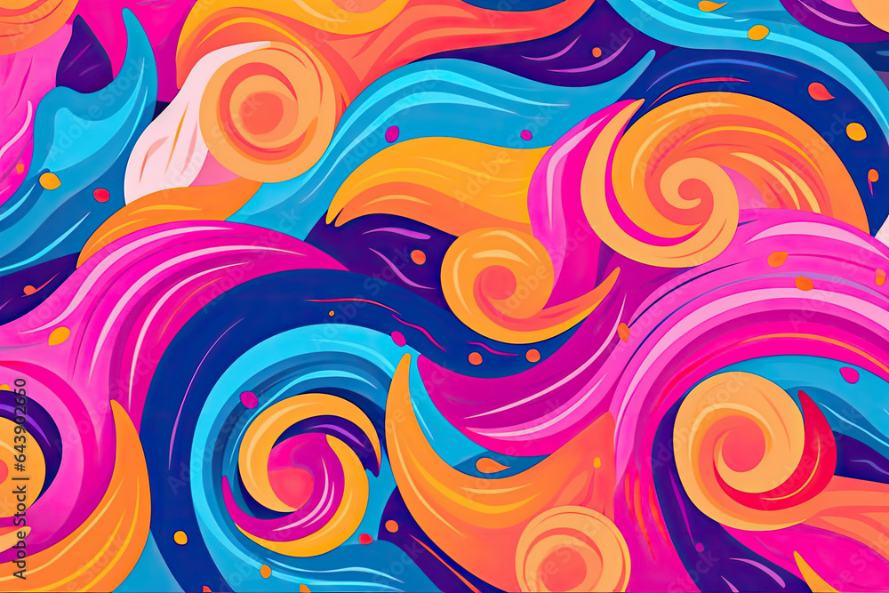 Abstract Colorfull Wallart Mockup, Generative AI Abstract Colorfull Wallart Mockup, Generative AI