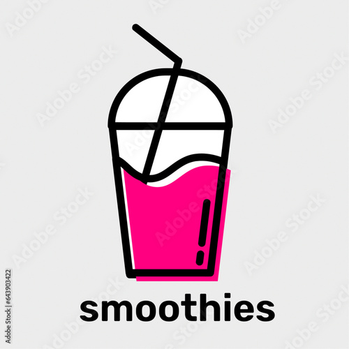 Smoothie vector icon, line icons, healthy food, stan, frosh 