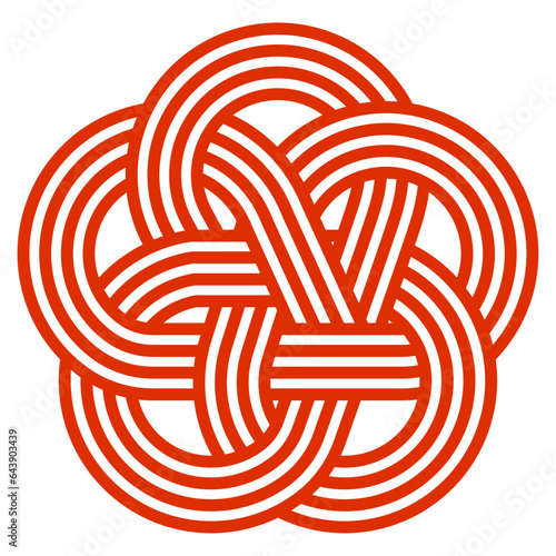 梅結びの水引ベクターイラスト
