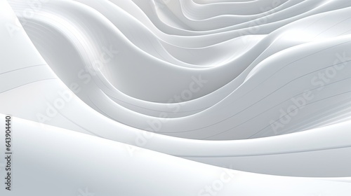 Abstract 3D White Background, Generative AI