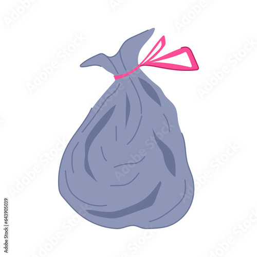 gare trash bag cartoon. waste plastic, rubbish recycle, bin full gare trash bag sign. isolated symbol vector illustration