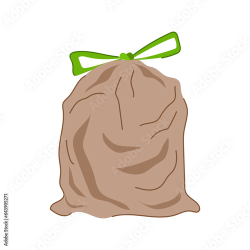 recycle trash bag cartoon. bin full, paper pack, sign sack recycle trash bag sign. isolated symbol vector illustration