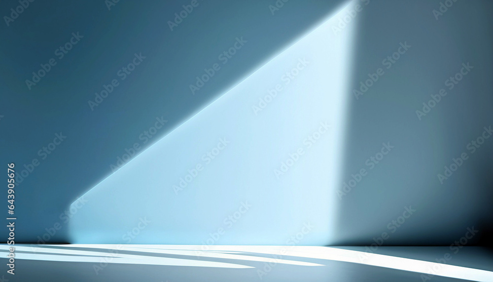 Beautiful light background mock-up for presentation with decorative white panels and decorate with hidden lightin Beautiful light background mock-up for presentation with decorative white panels and decorate with hidden lightin