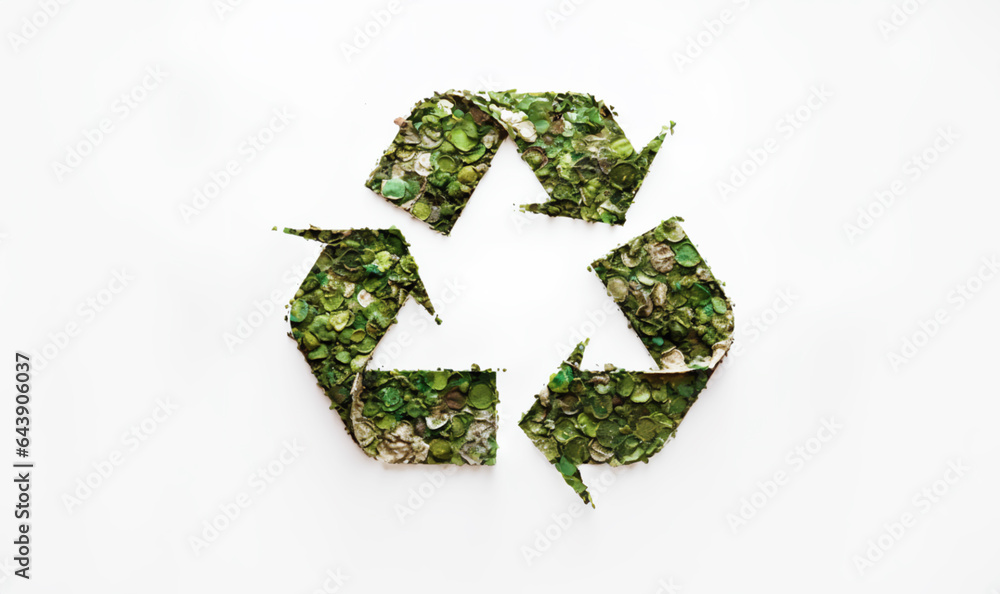 Recycle symbol on a white background Recycle symbol on a white background