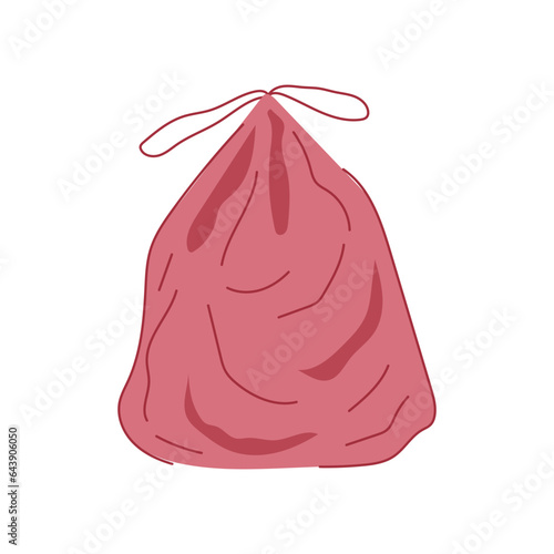 paper trash bag cartoon. pack sign, sack recycling, can litter paper trash bag sign. isolated symbol vector illustration