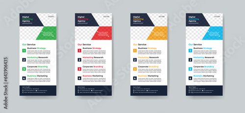 Modern Creative Corporate dl flyer or rack card layout vector design template for corporate business. Useful for leaflet, booklet, brochure, poster, profile, and web banner. 