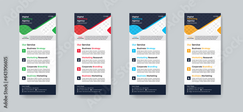 Modern creative corporate business dl flyer or rack card layout concept background flyer brochure cover template for grow up your business to the next level