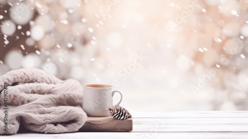 Christmas winter cozy background